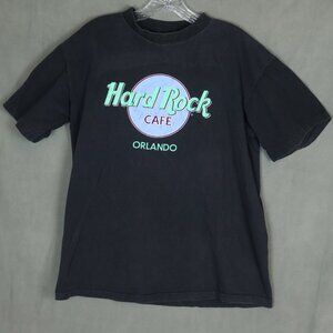 Vintage 90s Hard Rock Cafe Orlando Shirt Mens XL Black Single Stitch Made in USA